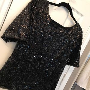 Sequin Top black